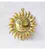 Sun Face Mask Wall Hanging Vastu Decorative Showpiece-18 cm  (Aluminium, Gold)
