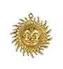 Sun Face Mask Wall Hanging Vastu Decorative Showpiece-18 cm  (Aluminium, Gold)