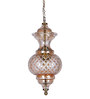 Sun-Kissed Diamonds Dance Hand-Cut Golden Luster Glass Pendant Hanging Light