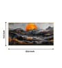 Sun Rise In Black Mountain Glass Finish Horizontal Wall Art