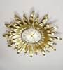 Sunburst Shine White Metal Wall Clock