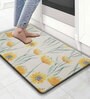 Sunflower Floral Microfibre 30x18 Inches Anti Skid Door Mat
