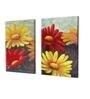 Sunflower Red & Yellow Engineered Wood (Set of 2) Art Panels