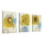 Sunflower Yellow Synthetic Wood (Set of 3) Art Panels