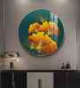 Sunlit Blossom Acrylic Round Wall Art