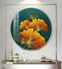 Sunlit Blossom Acrylic Round Wall Art