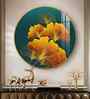 Sunlit Blossom Acrylic Round Wall Art