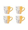 Sunset Leafstone Coffee Mug Set of 4(275 ML Each) Microwave Safe Coffee Mugs
