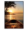 Sunset Multicolor Canvas Framed Landscape Art Print
