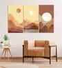 Sunset View Multicolour Canvas (Set of 3) Art Panels