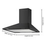 Sunshine Supreme 60 CM & 750 M3/H Decorative Hood Chimney *Model: Sun-Supreme-60-Black