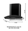 Sunshine Titanium 60 CM & 1250 M3/H Designer Auto Clean Hood Chimney *Model: Sun-Titanium-60-Pc-Oil-Collector