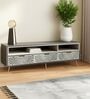 Sunstrike Bone Inlay TV Console In Grey Colour