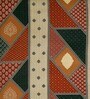 Orange Traditional print 144 TC Cotton King Size  Bedsheet With 2 Pillow Cover