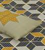 Grey And Yellow Traditional print 144 TC Cotton King Size  Bedsheet With 2 Pillow Cover