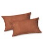 Orange Traditional print 144 TC Cotton King Size  Bedsheet With 2 Pillow Cover