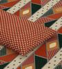 Orange Traditional print 144 TC Cotton King Size  Bedsheet With 2 Pillow Cover