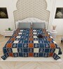 Blue Traditional print 144 TC Cotton King Size  Bedsheet With 2 Pillow Cover