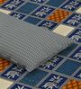 Blue Traditional print 144 TC Cotton King Size  Bedsheet With 2 Pillow Cover