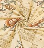 Yellow Floral 144 TC Cotton King Size  Bedsheet With 2 Pillow Cover