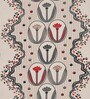 Grey And Red Floral 144 TC Cotton King Size  Bedsheet With 2 Pillow Cover