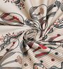 Grey And Red Floral 144 TC Cotton King Size  Bedsheet With 2 Pillow Cover
