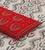 Grey And Red Floral 144 TC Cotton King Size  Bedsheet With 2 Pillow Cover