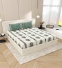 Green Traditional print 144 TC Cotton King Size  Bedsheet With 2 Pillow Cover