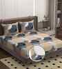Beige 250 Tc Cotton Fitted Bedsheet With 2 Pillow Covers
