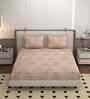 Pink 250 Tc Cotton Fitted Bedsheet With 2 Pillow Covers