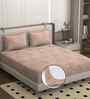 Pink 250 Tc Cotton Fitted Bedsheet With 2 Pillow Covers