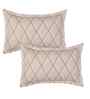 Pink 250 Tc Cotton Fitted Bedsheet With 2 Pillow Covers