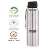 Superb Flip 1 Ltr Silver Stainless Steel  Sipper