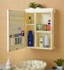 Superior Plastic Ivory Bathroom Cabinet With Mirror