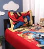 Superman Single Bedsheet in Red Colour