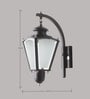 Veze Black Metal Outdoor Wall Light