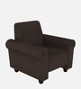 Supreme Adv Fabric 1 Seater Sofa In Dark Brown Colour
