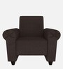 Supreme Adv Fabric 1 Seater Sofa In Dark Brown Colour