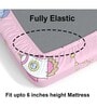 Pink Wildlife 210 TC Microfiber Fitted Double Size Bedsheet With 2 Pillow Covers