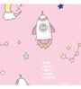 Pink Cartoon 210 TC Microfiber Double Size Bedsheet With 2 Pillow Covers