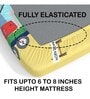 Blue & Yellow Wildlife 210 TC Microfiber Double Size Bedsheet With 2 Pillow Covers