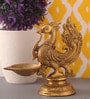 Suriti Golden Brass Peacock Oil Diya