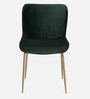 Surrang Velvet Dining Chair In Dark Green Colour Surrang Velvet Dining Chair In Dark Green Colour