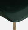 Surrang Velvet Dining Chair In Dark Green Colour Surrang Velvet Dining Chair In Dark Green Colour