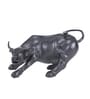 Surreal Charging Bull Black Resin Figurine
