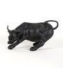 Surreal Charging Bull Resin Animal Figurine