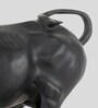 Surreal Charging Bull Resin Animal Figurine