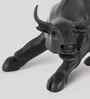 Surreal Charging Bull Resin Figurine (Bronze)