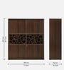 Sury Sliding Door Wardrobe in Dark Acazia & Black Finish