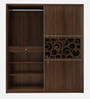 Sury Sliding Door Wardrobe in Dark Acazia & Black Finish